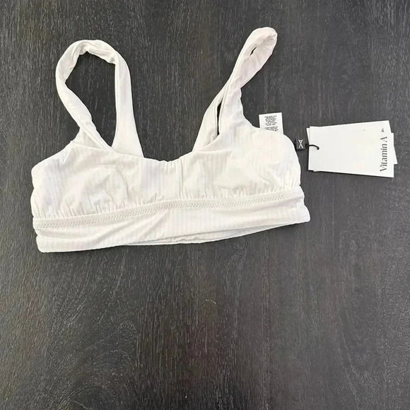 Revolve Vitamin A Sienna Bikini Swim Top in Ecorib White Sz XS‎ - Picture 3 of 3
